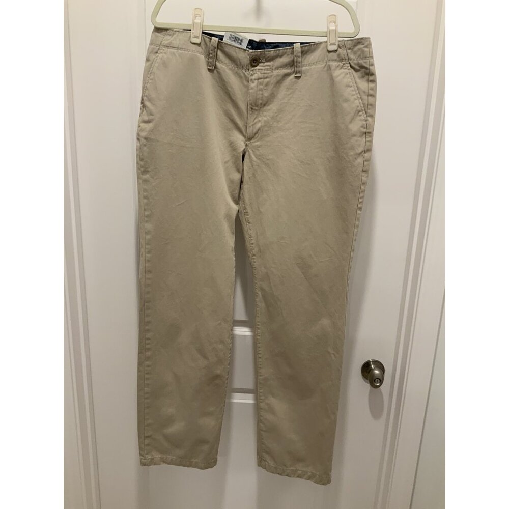 Eddie Bauer Pants 16 Womens Mid Rise Slightly Curvy Straight Khaki NWT
